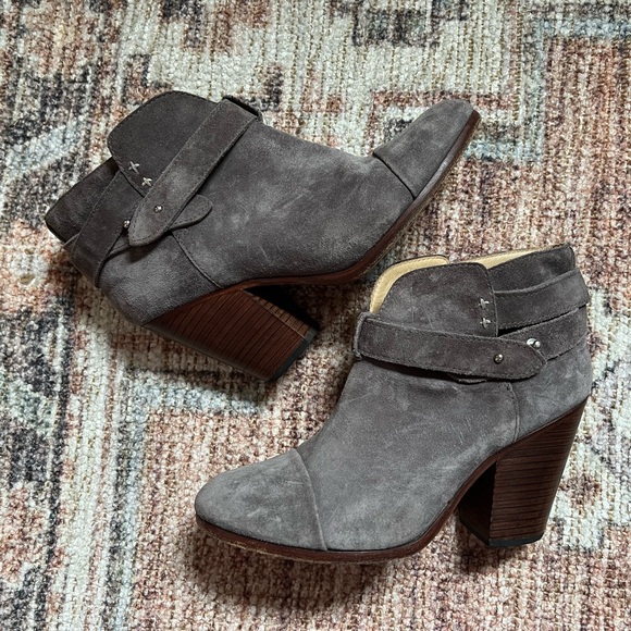 rag & bone Suede Moto Booties - Picture 1 of 6